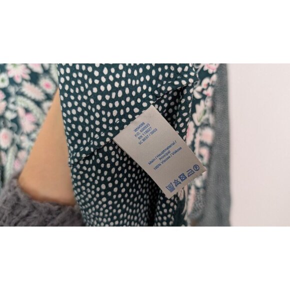 Boden MOLLIE Patchwork Floral Print Shift Boho 3/4 Sleeve Dress Mini sz. US 12R - Picture 13 of 14